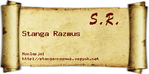 Stanga Razmus névjegykártya
